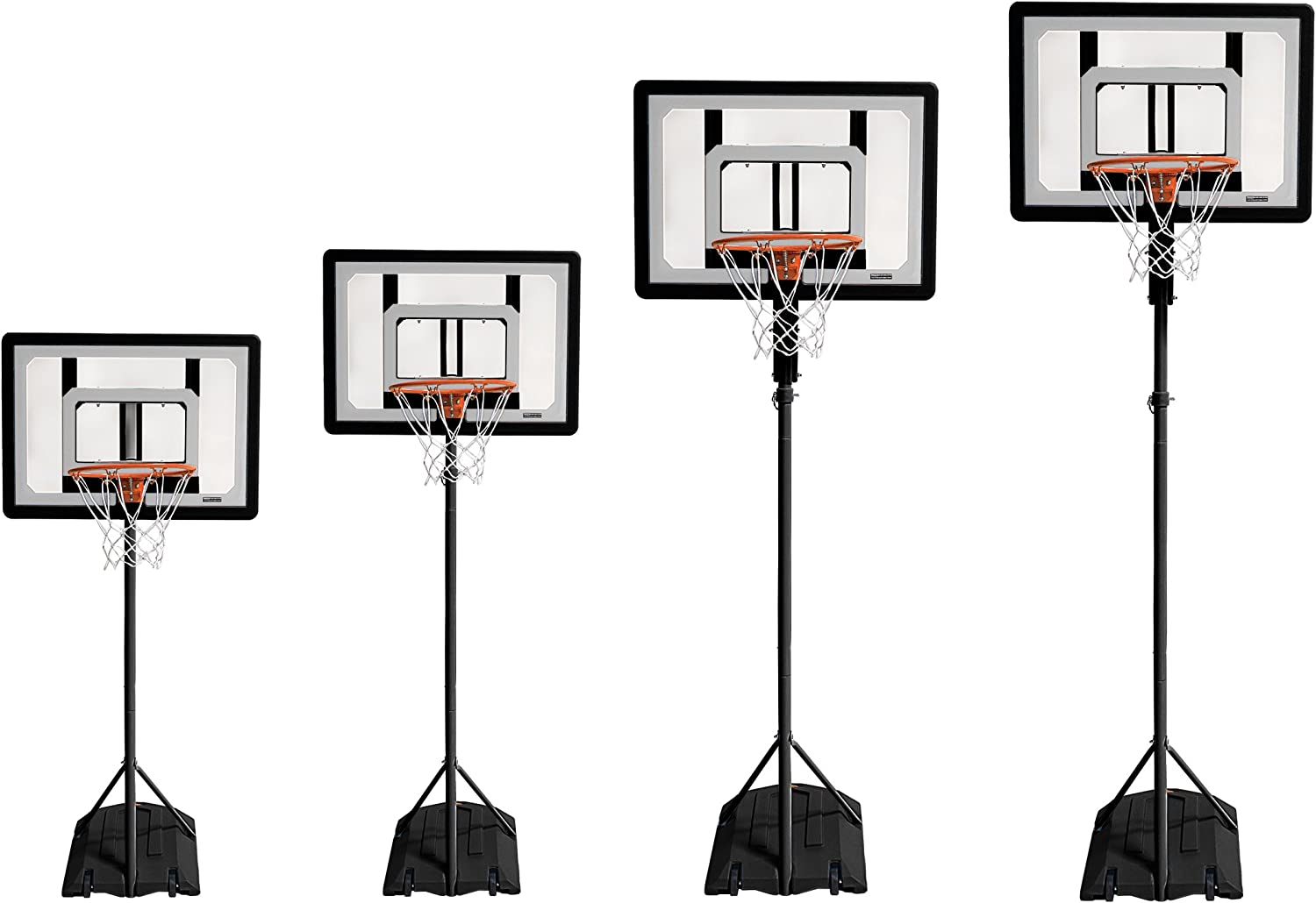 SKLZ Pro Mini Hoop Basketball System with Adjustable-Height Pole and 7-Inch Ball