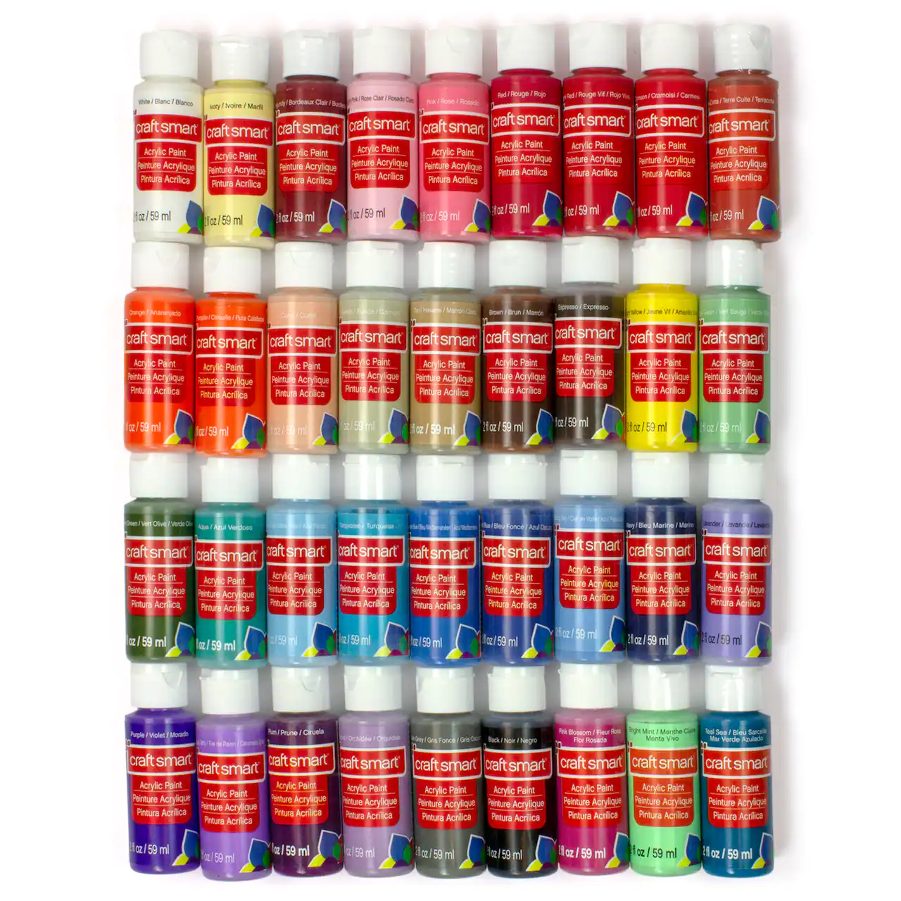 Craft Smart Acrylic Paint Value Set. 36 Pieces. 2fl oz /59ml Value Pack