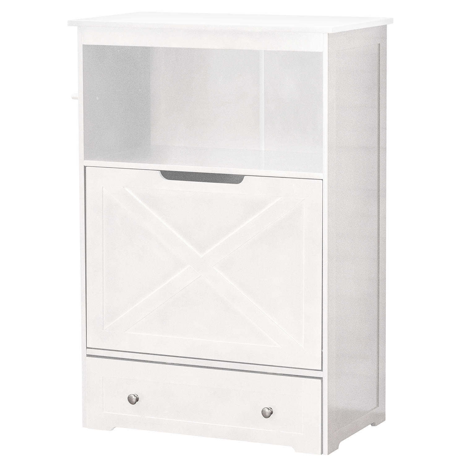 Zoovilla Windsor Pet Feeder with storage – dog bowl stand (White)