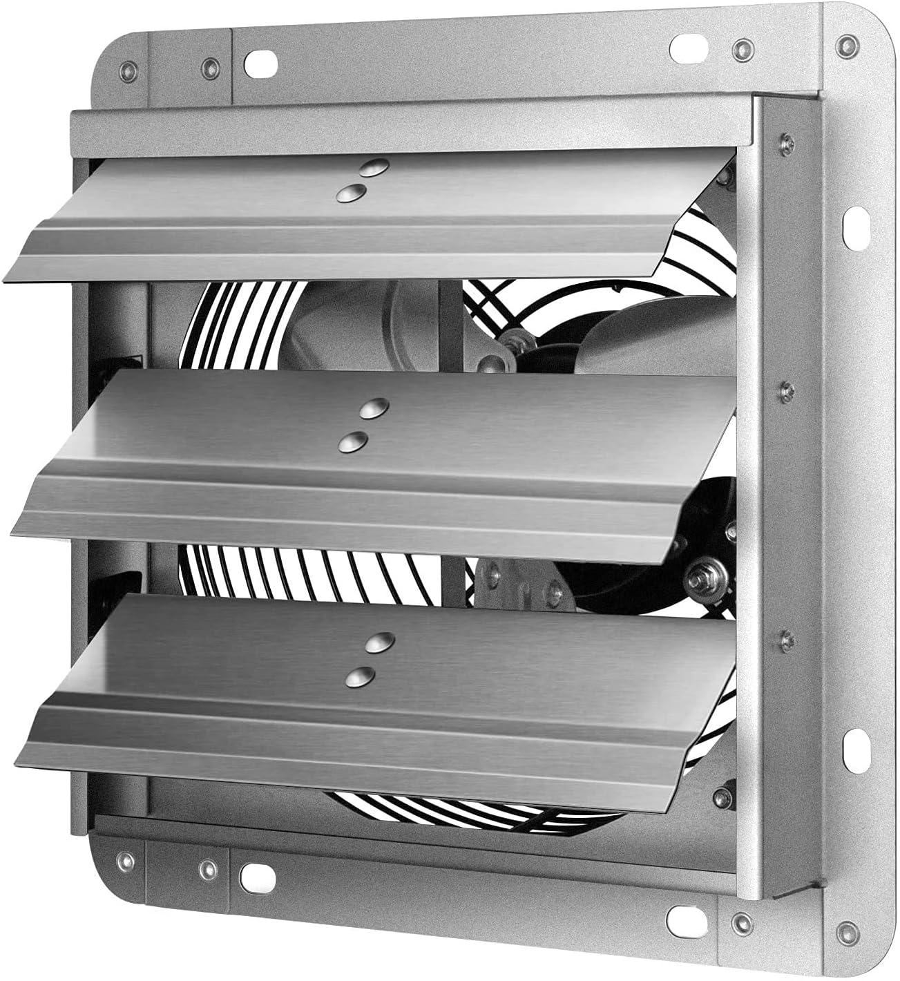 iPower 12 Inch Shutter Exhaust Fan Aluminum High Speed 1620RPM. 940 CFM. Silver (Pack of 1)