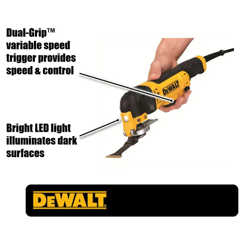 DEWALT DWE315K 3 Amp Oscillating Multi-Tool Kit (29-Piece)