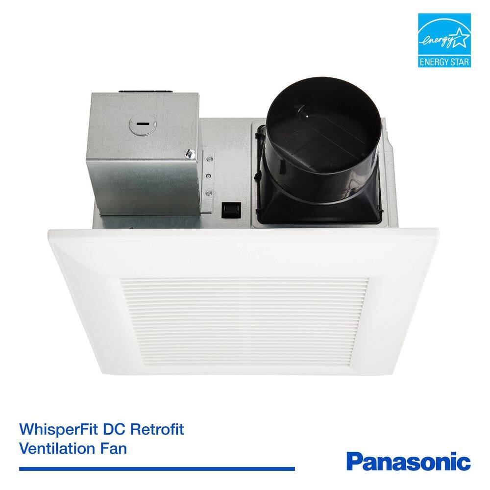 Panasonic FV-0511VF1 WhisperFit DC. Pick-A-Flow 50.80.110 CFM ENERGY STAR Quiet Ceiling Bathroom Exhaust Fan w/Flex-Z Fast Install Bracket