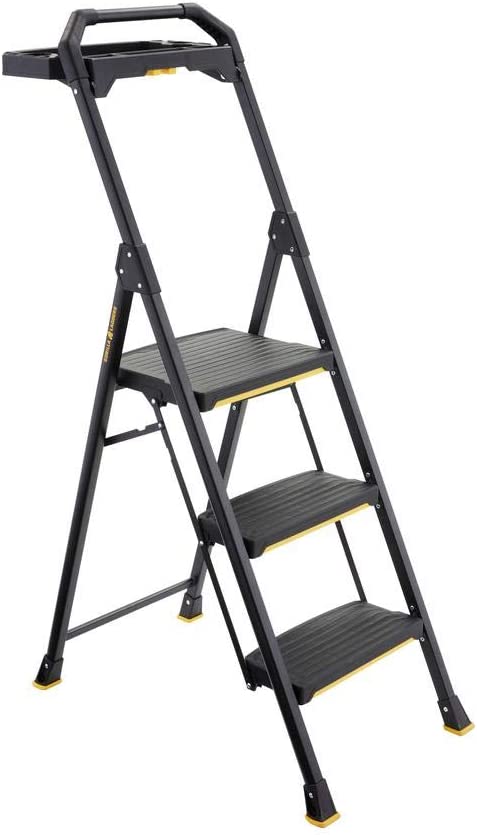 Gorilla Ladders 3-Step Pro-Grade Steel Project Ladder. 300 lbs. Load Capacity Type IA Duty Rating