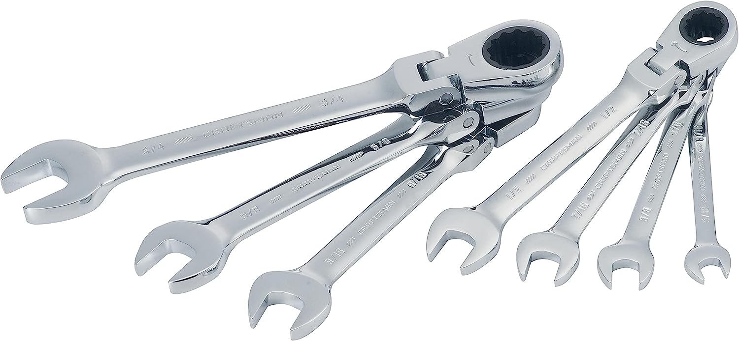 Craftsman CMMT87010 7-Piece SAE Flex Reversible Ratchet Set