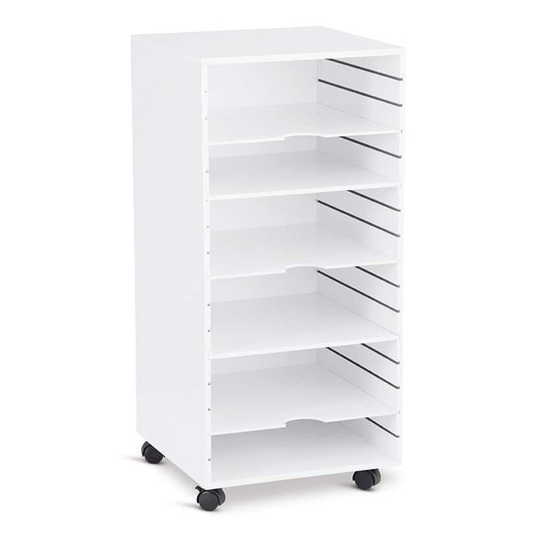 Simply Tidy Modular Mobile Panel Tower. White