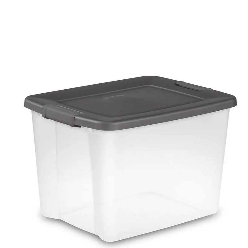 Sterilite ShelfTotes 50 Quart Latched Plastic Storage Container. (18 Pack)