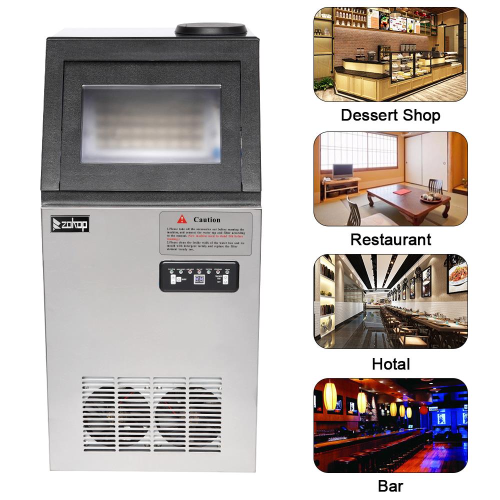 SamyoHome 110lbs/24h Commercial Freestanding Ice Maker Machine