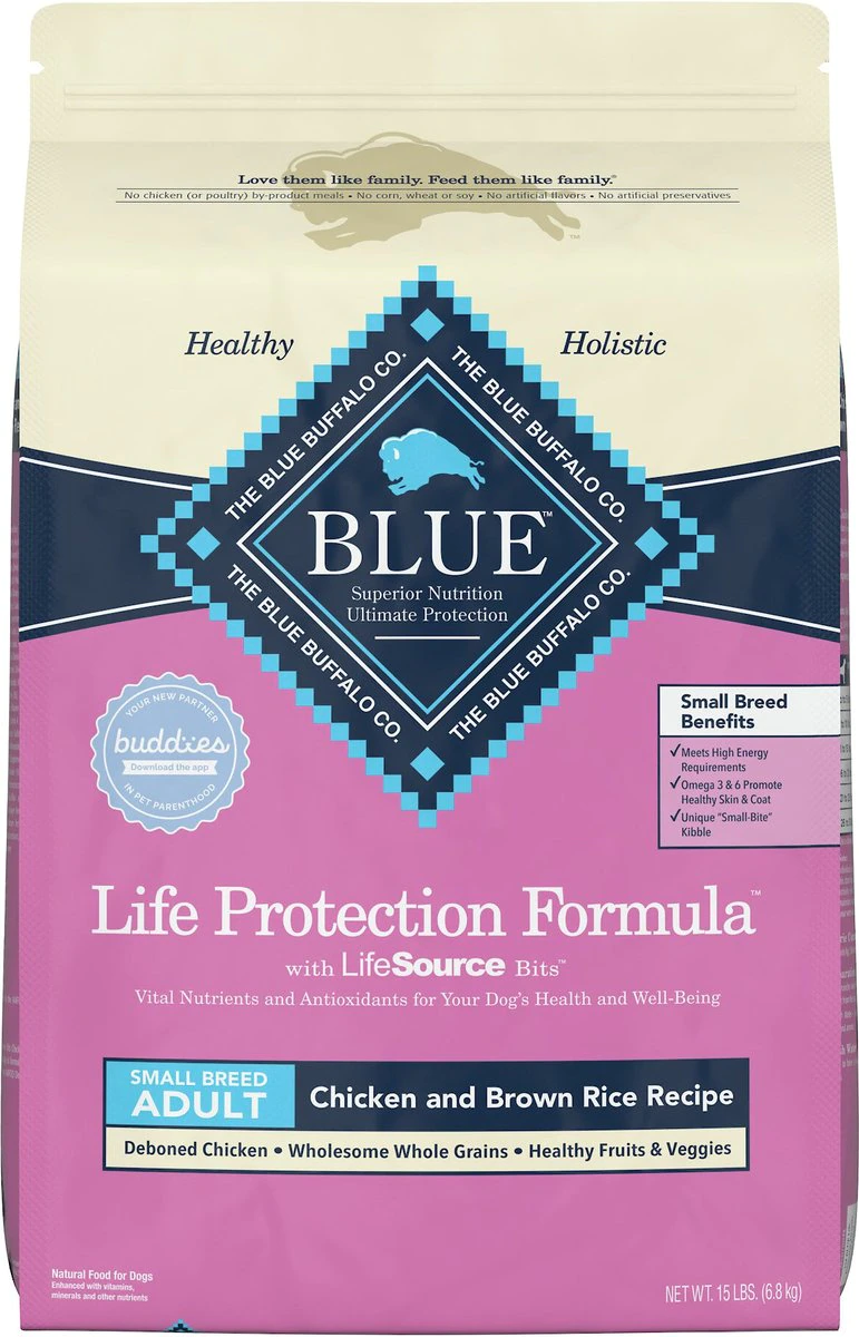 Blue Buffalo Life Protection Formula Small Breed Adult Chicken & Brown Rice Recipe Dry Dog Food -  15-lb bag