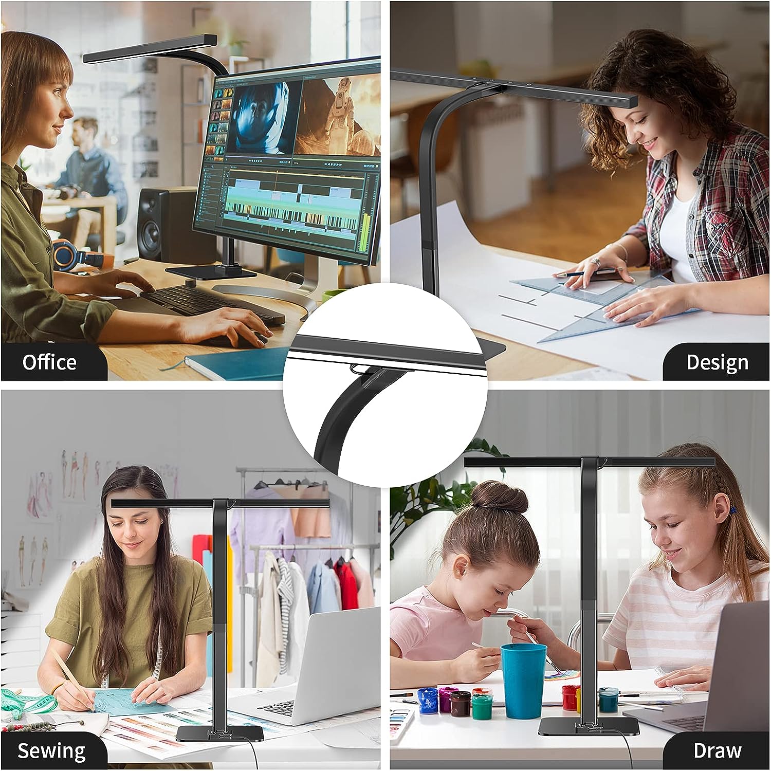 EppieBasic Led Desk Lamp. Architect Desk Lamps for Home Office - Black