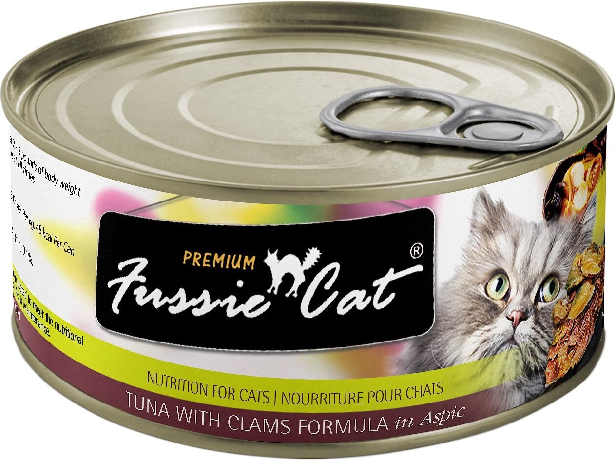 Fussie Cat Premium Tuna with Clams Formula in Aspic Grain-Free Canned Cat Food