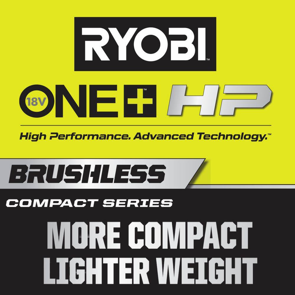 RYOBI PSBCK01K ONE+ HP 18V Brushless Cordless Compact 1/2 in. Drill and Impact Driver Kit with (2) 1.5 Ah Batteries. Charger and Bag