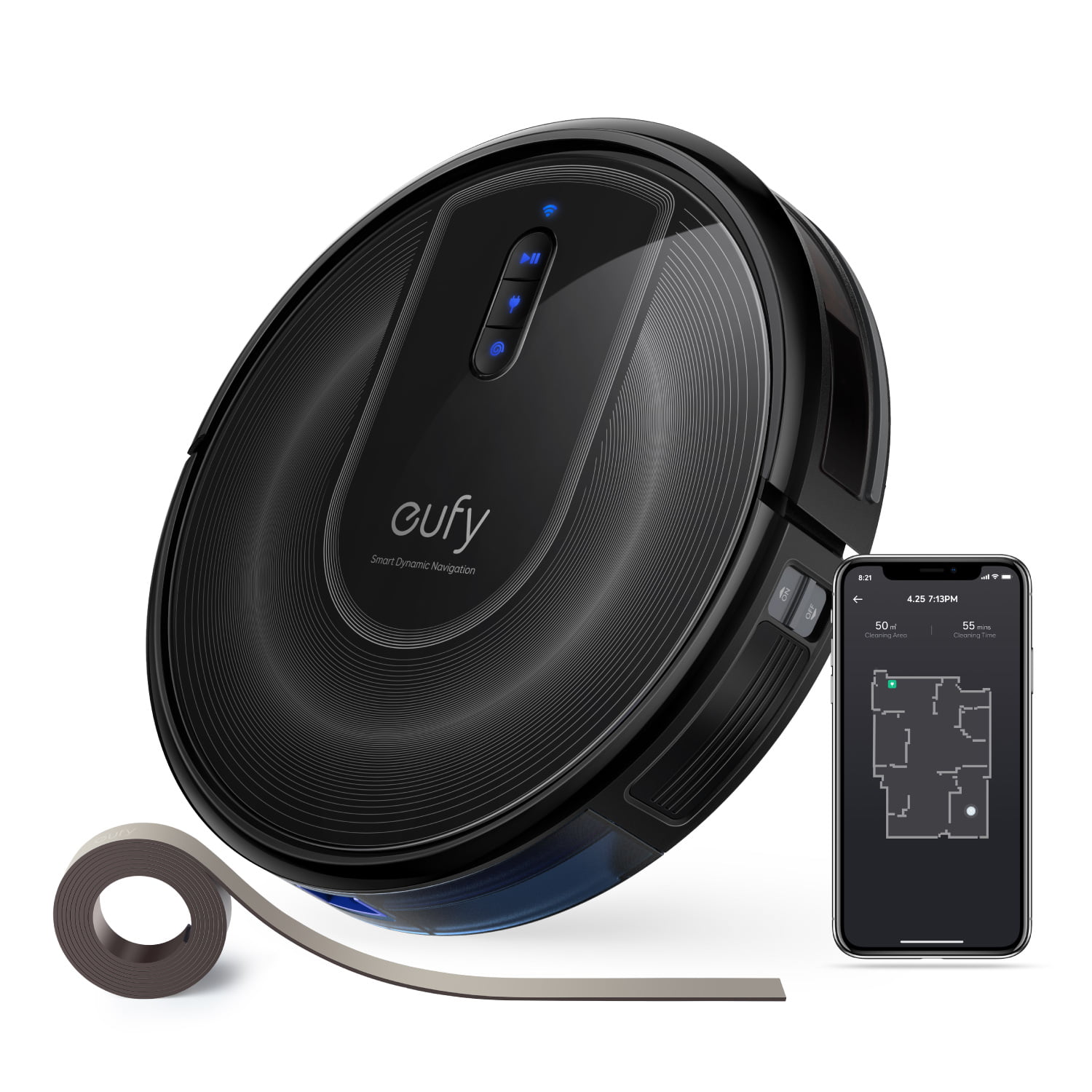 Anker eufy RoboVac G30 Verge. Robot Vacuum with Home Mapping. 2000Pa Suction. Wi-Fi. Boundary Strips. for Carpets and Hard Floors