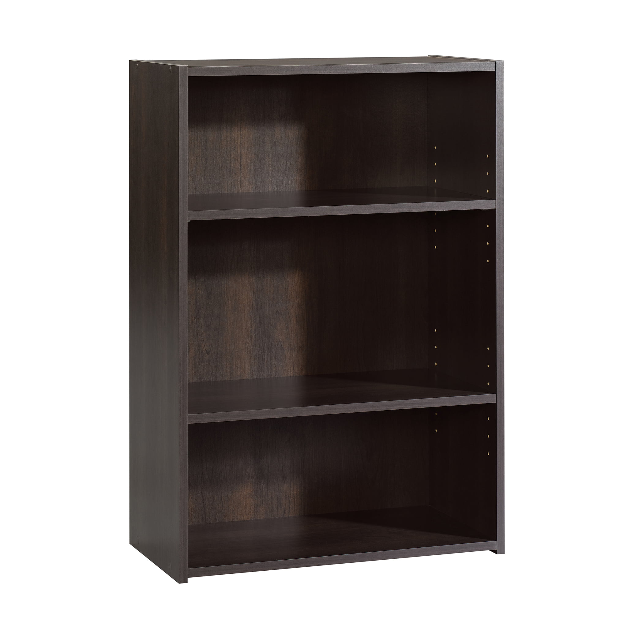 Sauder Beginnings 35″ 3 - Shelf Standard Bookcase. Cinnamon Cherry Finish