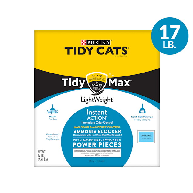 Purina Tidy Cats Clumping LightWeight Max Instant Action Formula Multi Cat Litter. 17 lbs.