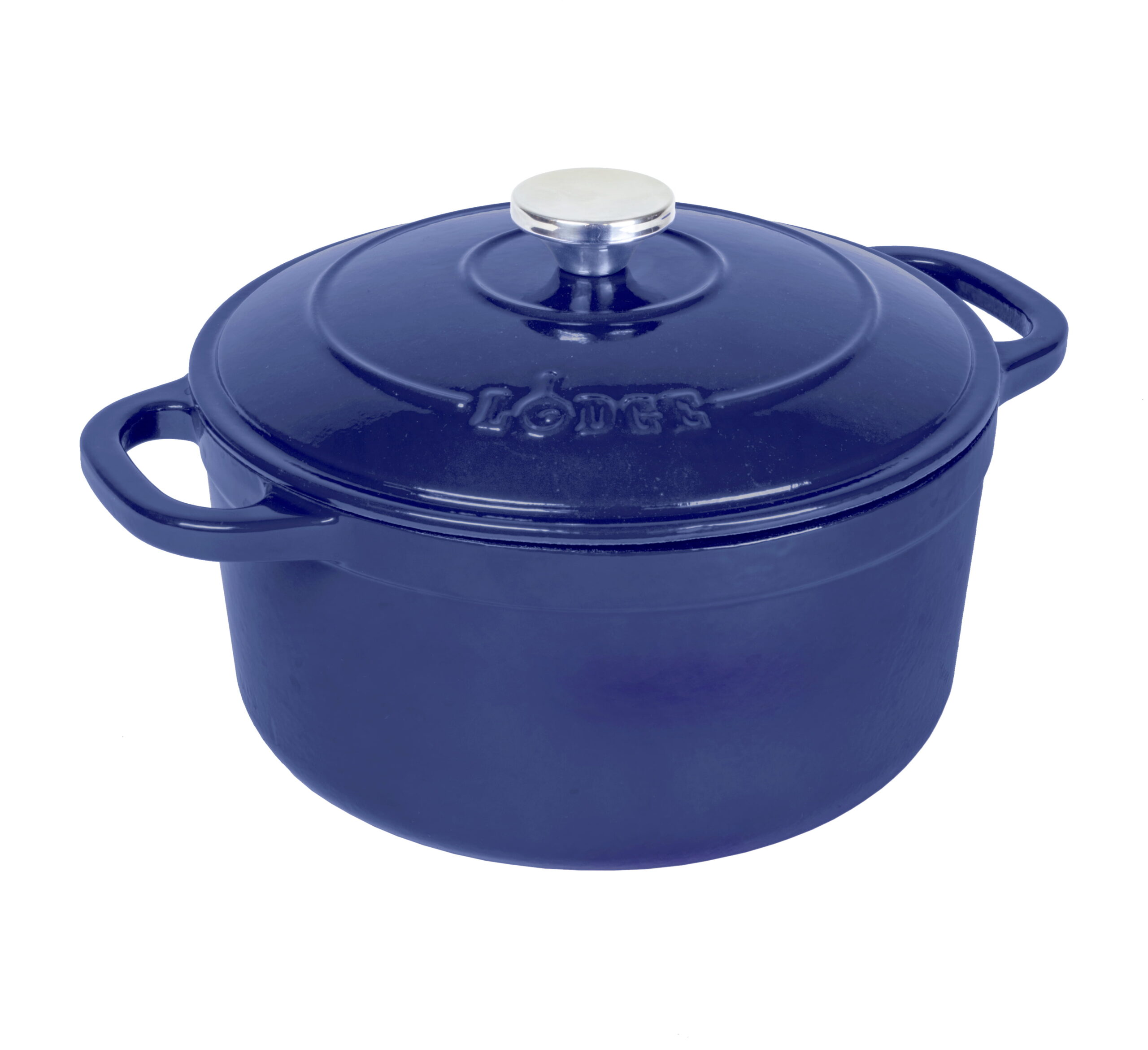 Lodge Cast Iron 5.5 Quart Enameled Dutch Oven. Indigo