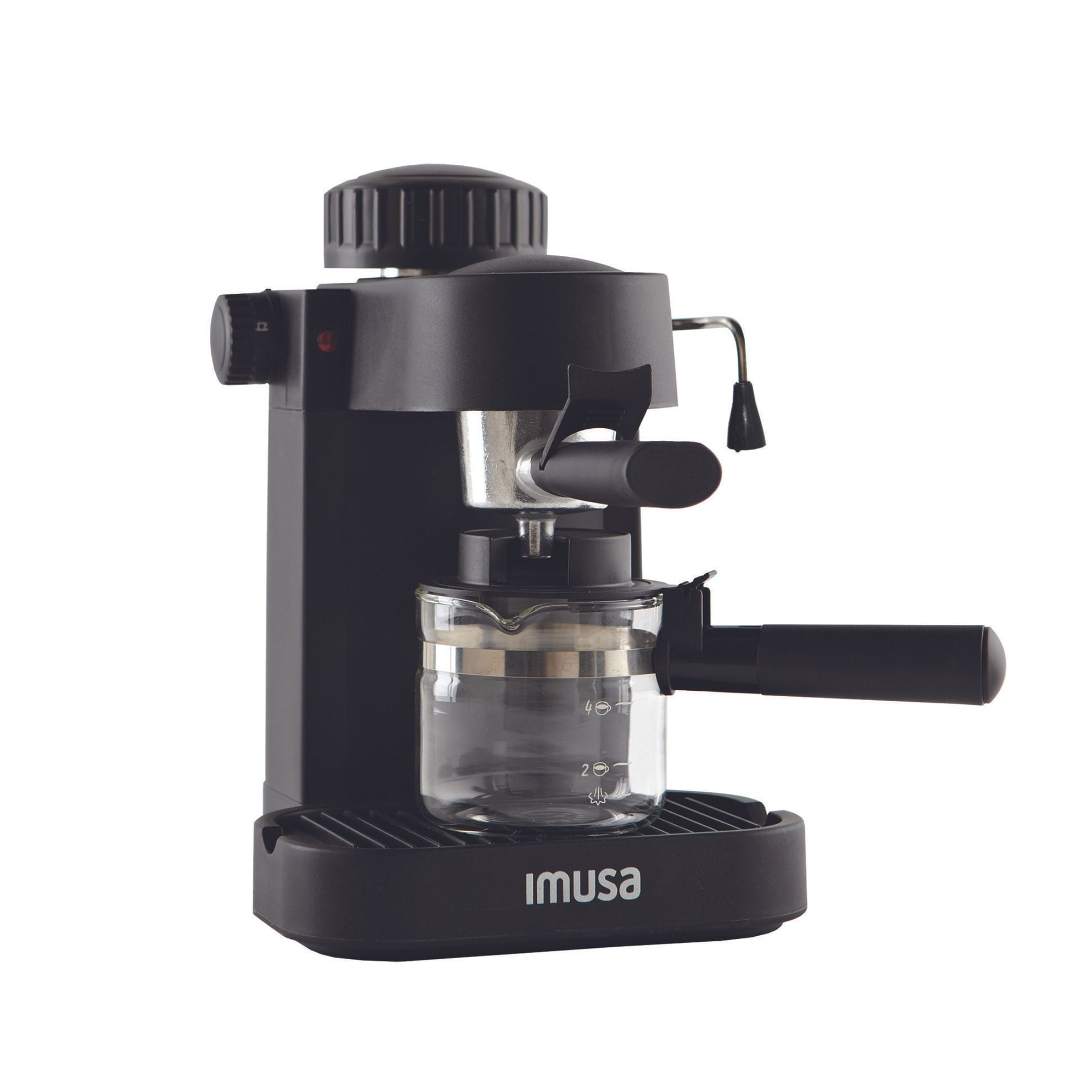 Imusa 4 Cup Capacity  Electric Espresso/Cappuccino Maker 800 Watts - Black