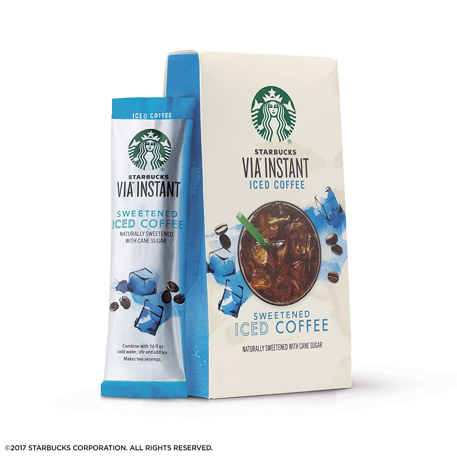 Starbucks VIA Instant Coffee Medium Roast Packets. Sweetened Iced Coffee. 6 boxes (36 packets total)
