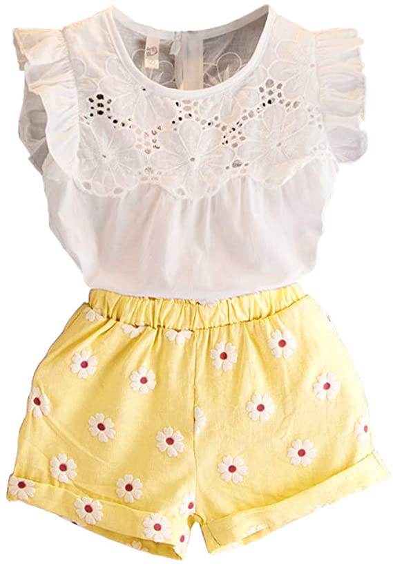 Happy Town 2PCS Set Toddler Kids Baby Girls Outfits