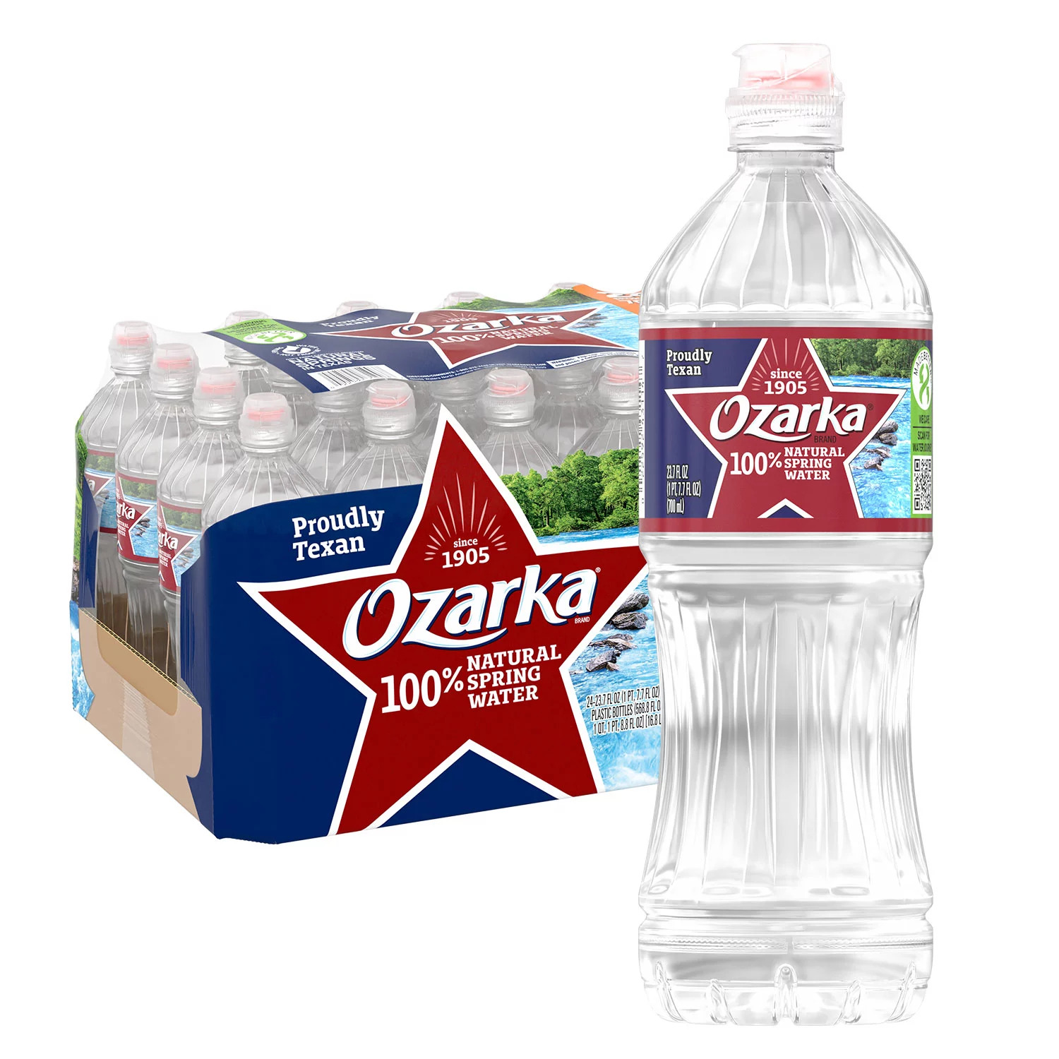 Ozarka Sportcap 100% Natural Spring Water (23.7 fl. oz.. 24 pk.)