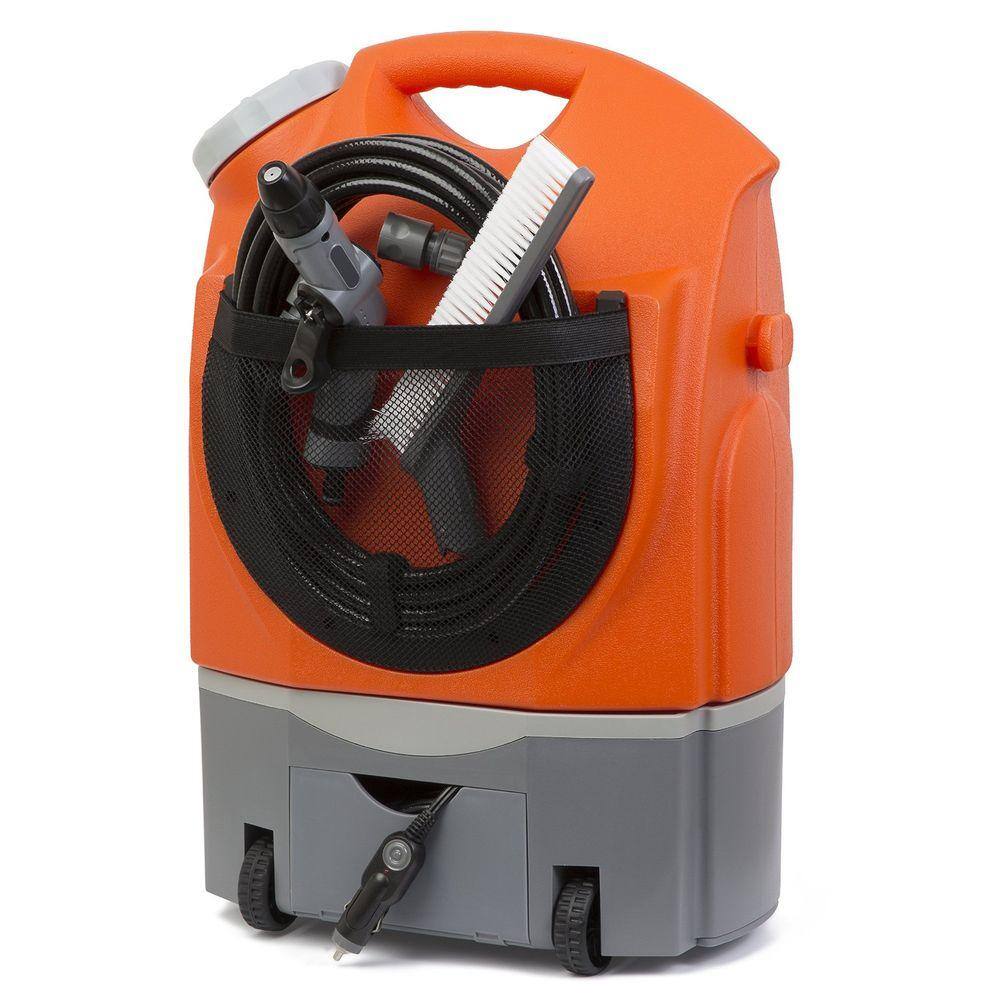 Ivation IVASWASHER Portable Smart Washer 12-Volt 130.5 PSI Adjustable 0.5 GPM w/Water Tank. Rechargeable Electric Spray Washer