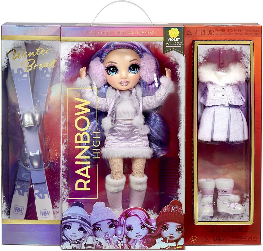 Rainbow High Winter Violet Willow – Purple Fashion Doll and Playset