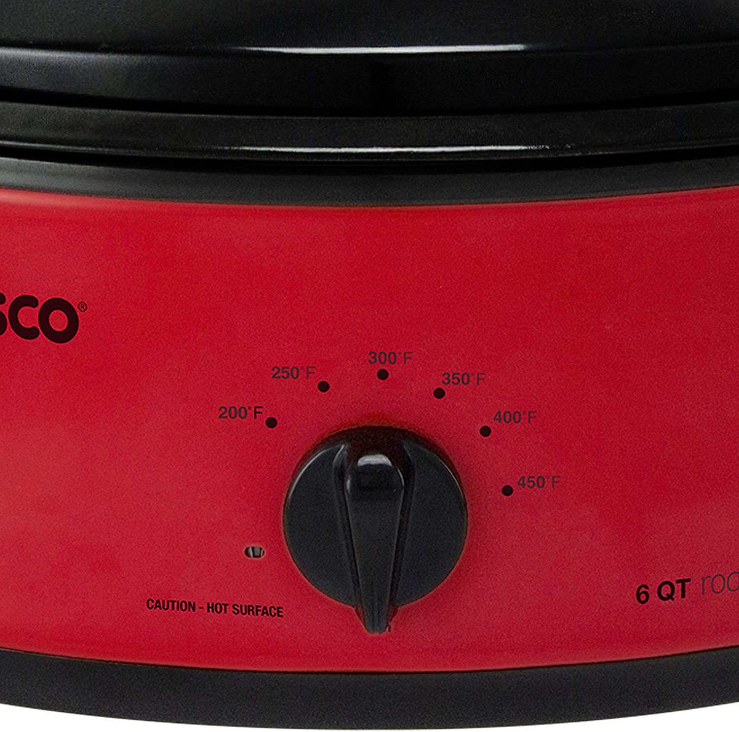 NESCO 4816-12 Roaster Oven with Porcelain Cookwell. Red. 6 quart. 750 watts