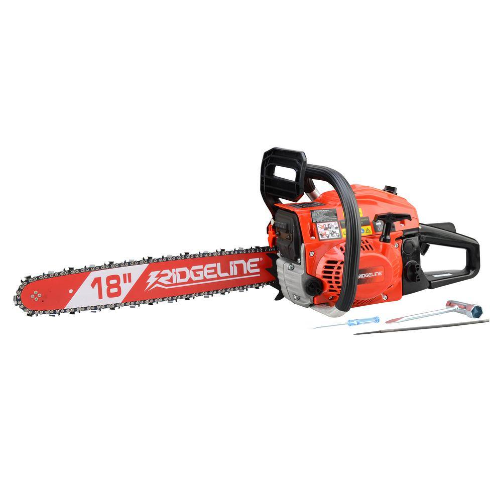 RIDGELINE 97004 18 in. 45 cc Gas Chainsaw with Case
