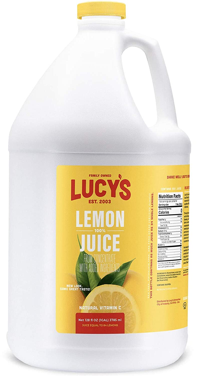 Lucy-s Family Owned - Lemon Juice. 1 Gallon (128oz.)