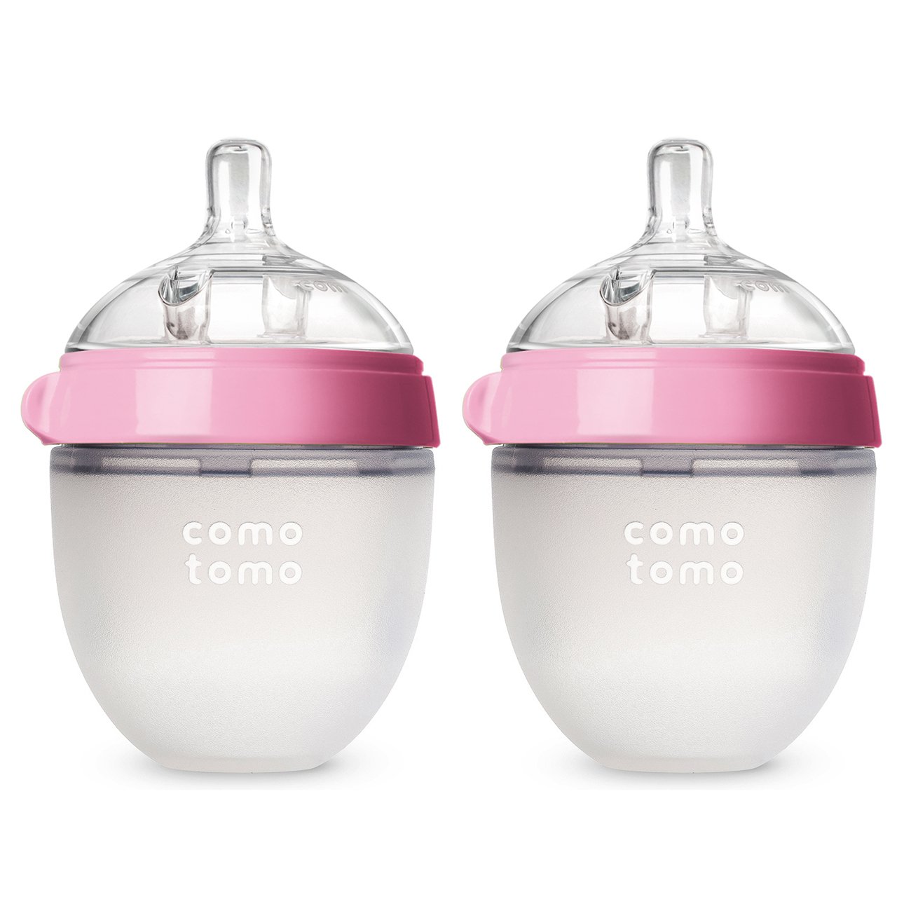 Comotomo Baby Bottle. Pink. 5-8 Ounce (2 Count)