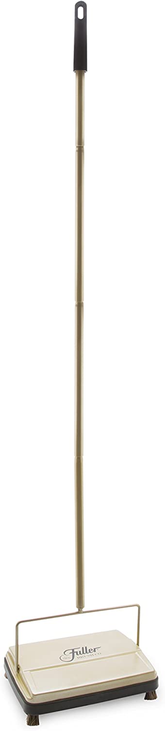 Fuller Brush 17031 Electrostatic Carpet & Floor Sweeper - 9″ Cleaning Path - Lightweight - Ideal for Crumby Messes - Works On Carpets & Hard Floor Surfaces - Rich Gold