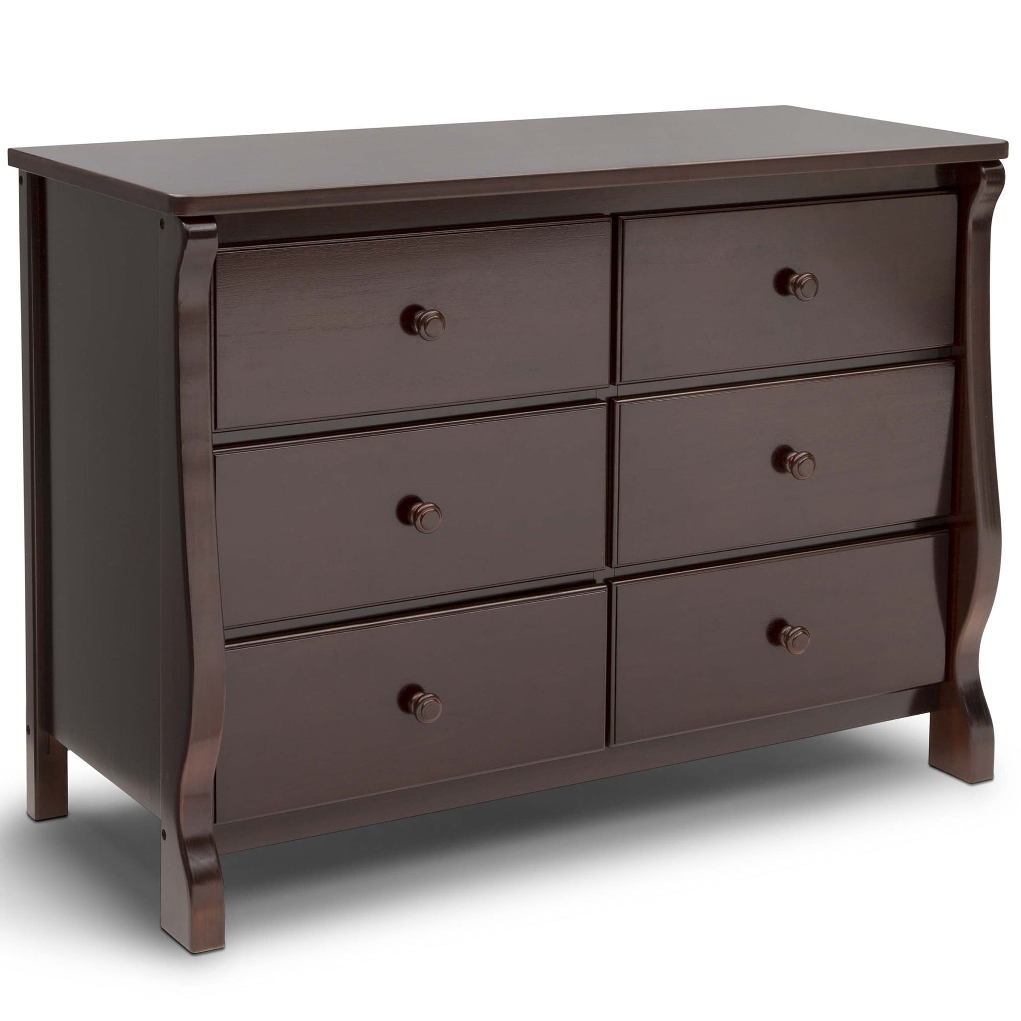 Delta Children 6 Drawer Dresser. Greenguard Gold Certified. Dark Chocolate
