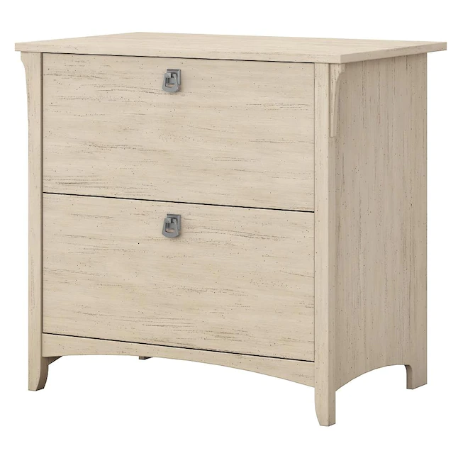 Bush Furniture Salinas Antique White 2-Drawer File Cabinet