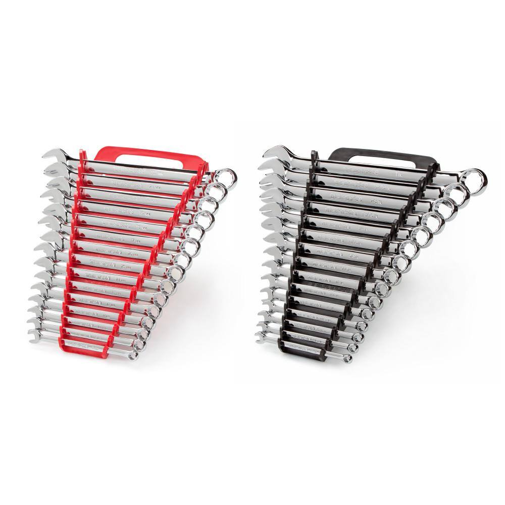 TEKTON 90191 Combination Wrench Set. 30-Piece (1/4-1 in.. 8-22 mm) - Holder