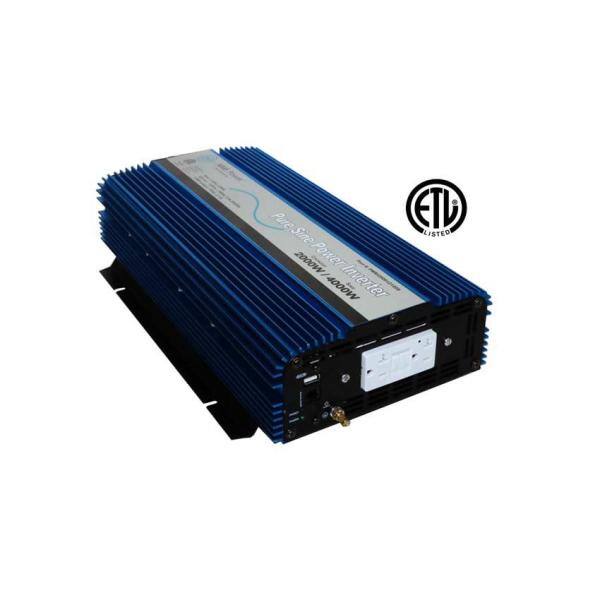 AIMS POWER PWRI200012120S 2.000 Pure Sine Inverter 12-Volt DC to 120-Volt AC ETL Listed to UL 458