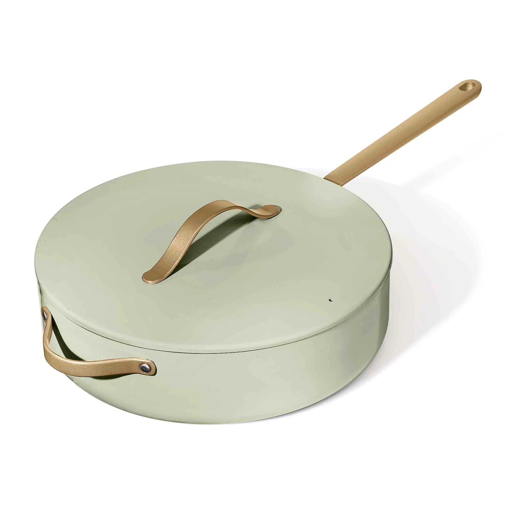 Beautiful 5.5 Quart Ceramic Non-Stick Saute Pan. Sage Green by Drew Barrymore