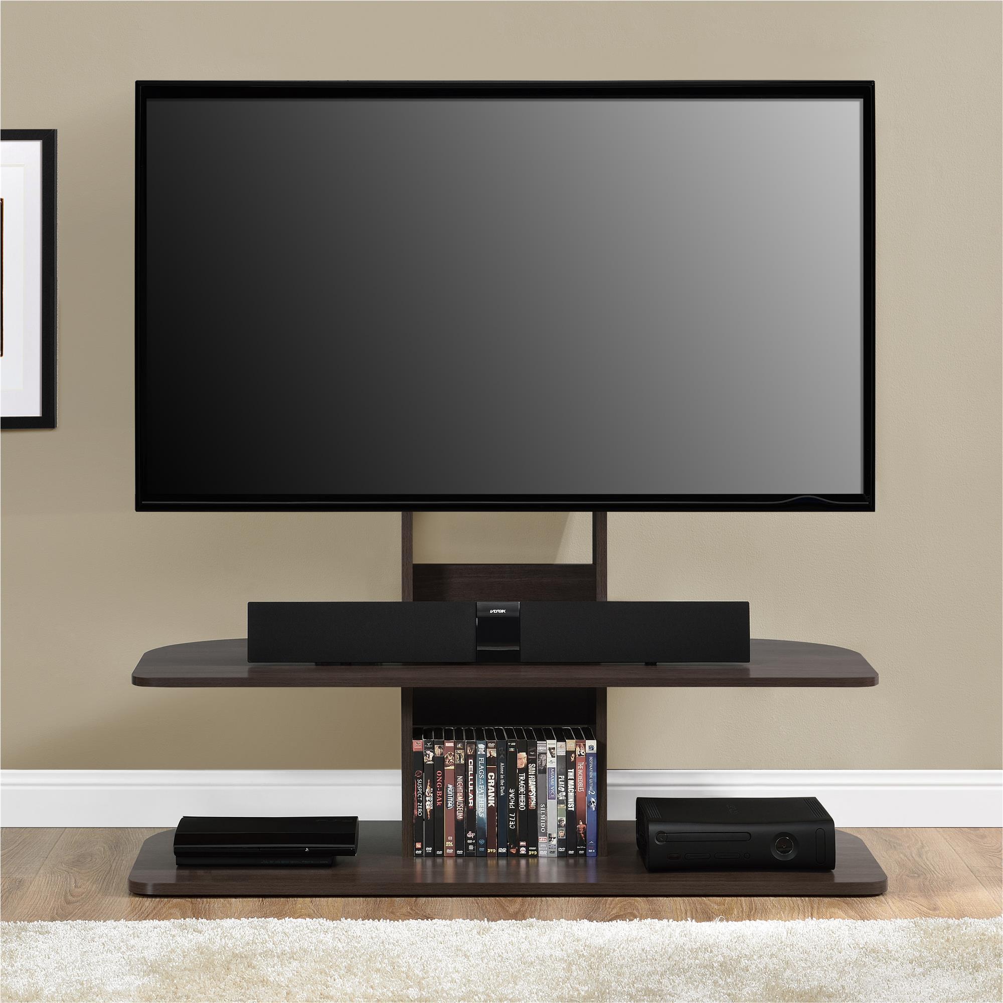 Ameriwood Home Galaxy XL TV Stand with Mount for TVs up 65″. Espresso - Walnut