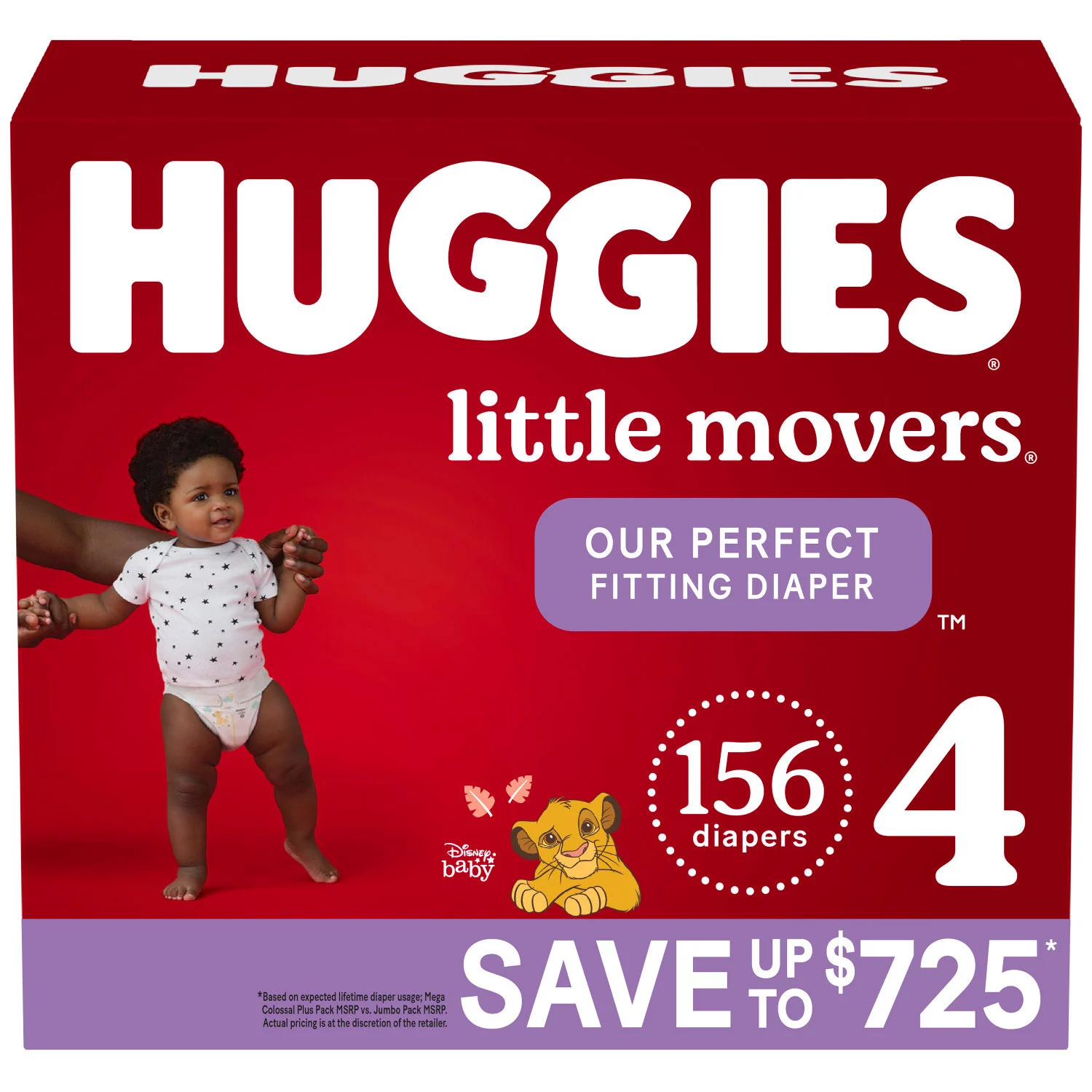 Baby Diapers Size 4. 156 Ct. Huggies Little Movers