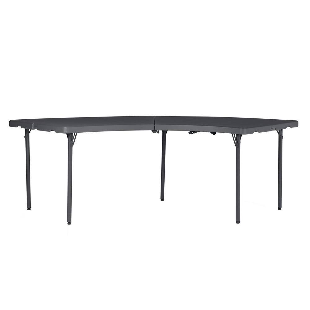 ZOWN 60527SGY1E Classic Moon Gray Commercial Blow Mold Folding Table
