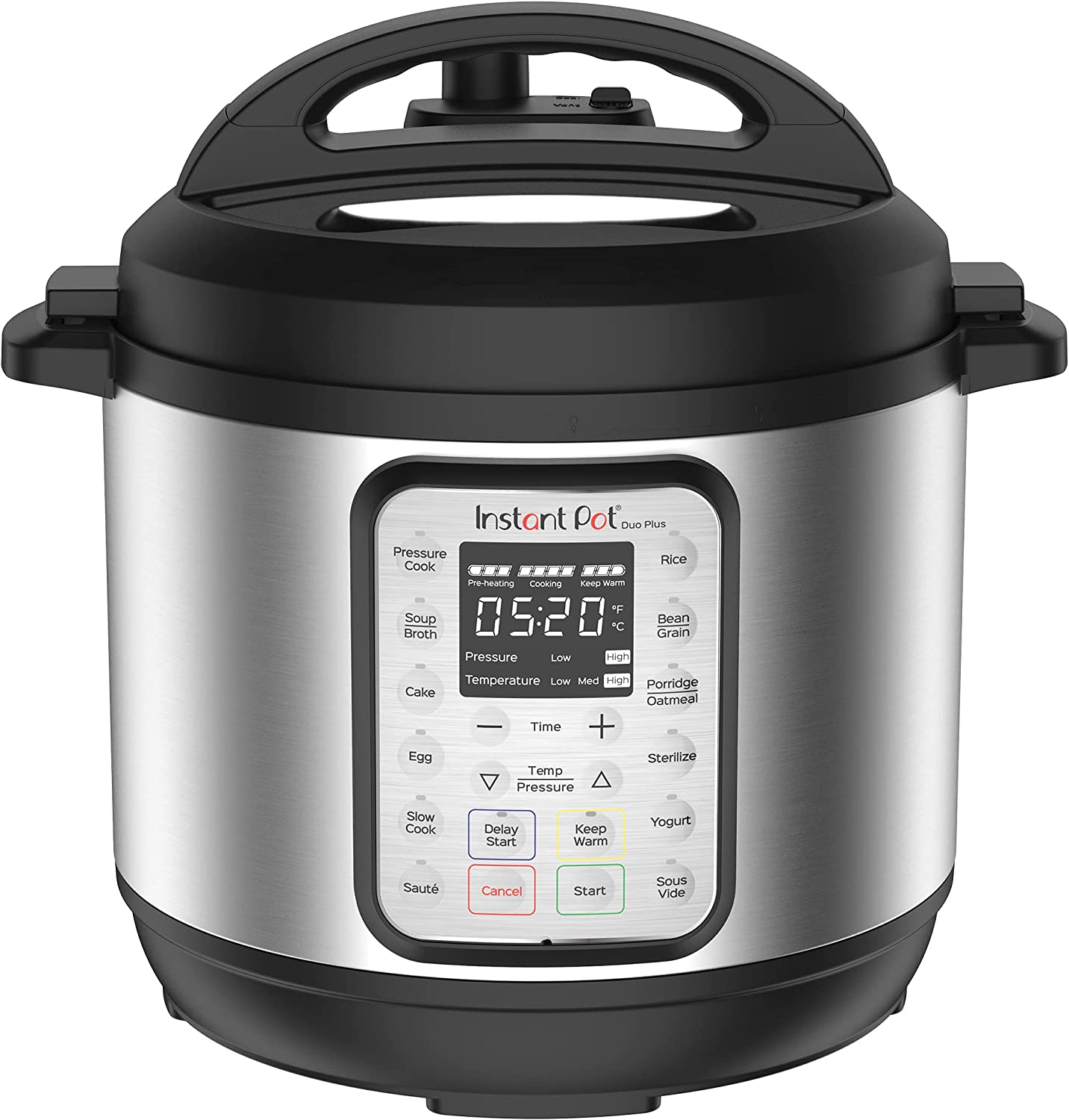 Instant Pot Duo Plus 9-in-1 Electric Pressure Cooker. Slow Cooker. Rice Cooker. Steamer. Sauté. Yogurt Maker. Warmer & Sterilizer. Includes Free App with over 1900 Recipes. Stainless Steel. 3 Quart