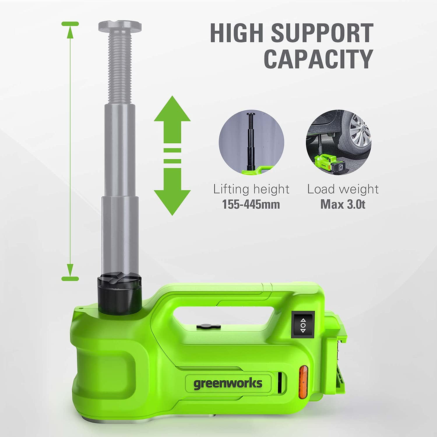 Greenworks 24V 2.0Ah Car Jack with 2A Battery and Charger