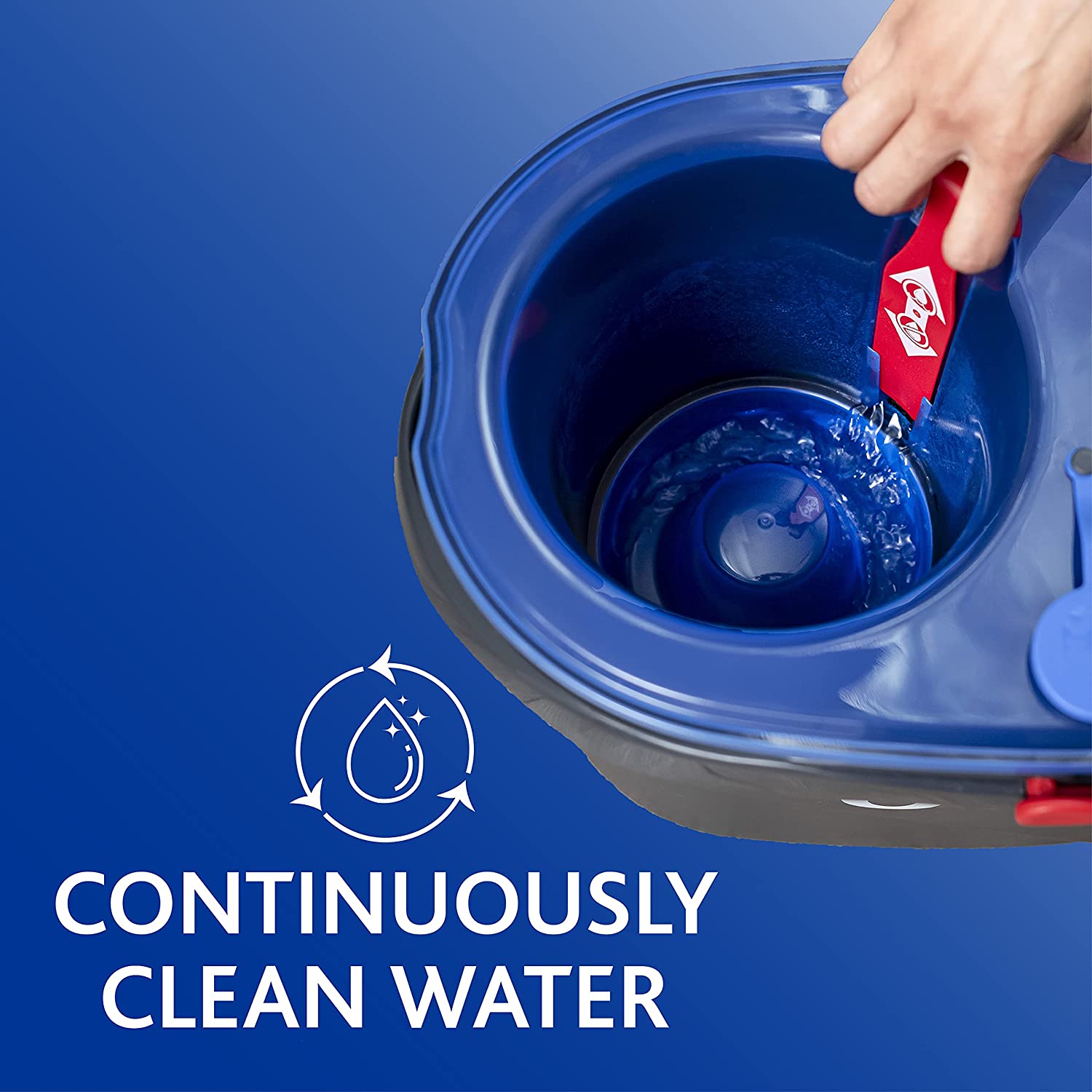 O-Cedar EasyWring RinseClean Microfiber Spin Mop & Bucket Floor Cleaning System. Grey