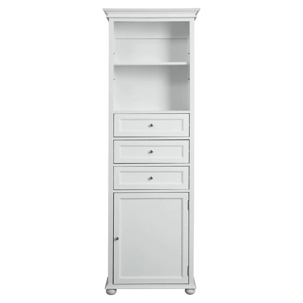 Home Decorators Collection Hampton Harbor 22 in. W x 10 in. D x 67-1/2 in. H Linen Cabinet in White
