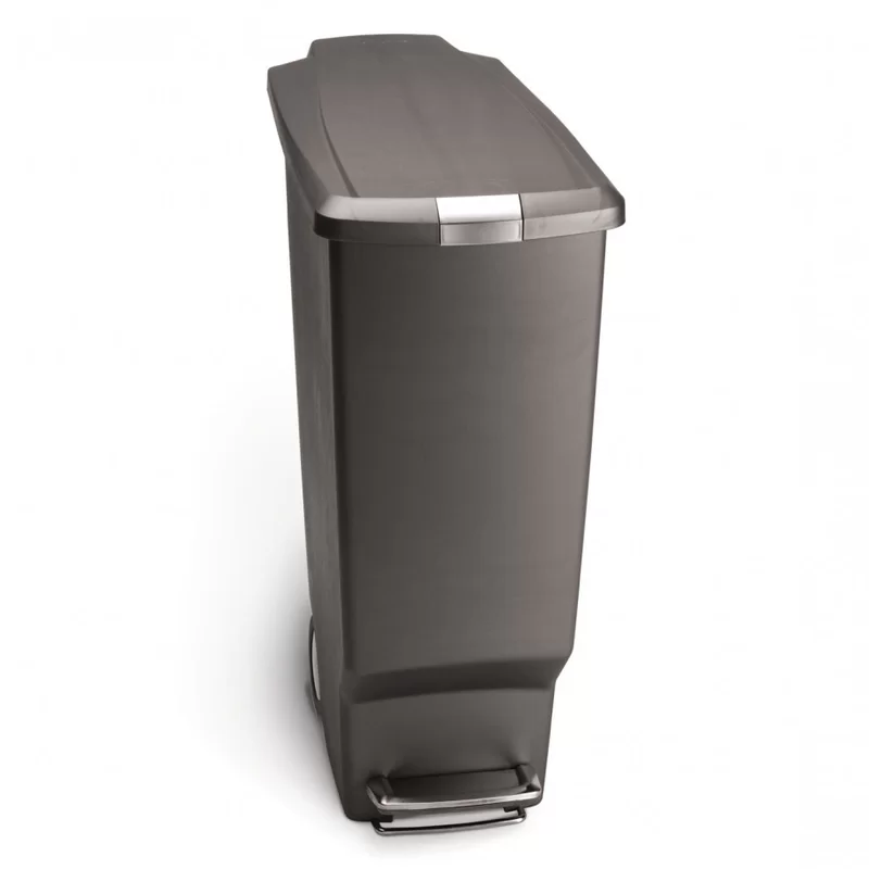 simplehuman 40 Liter / 10.6 Gallon Slim Kitchen Step Trash Can. Grey