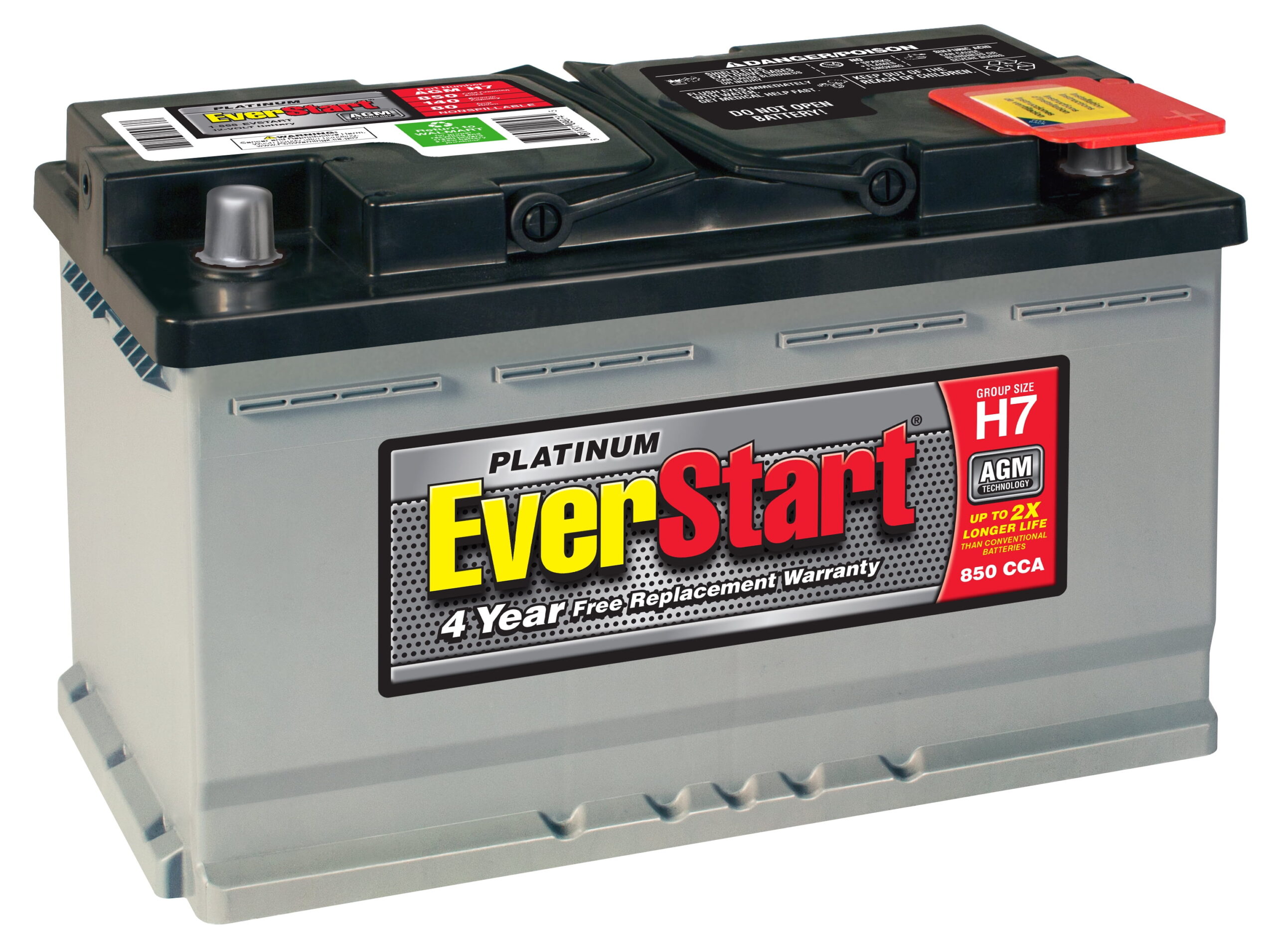 EverStart Platinum BOXED AGM Battery. Group Size H7 12V. 850 CCA