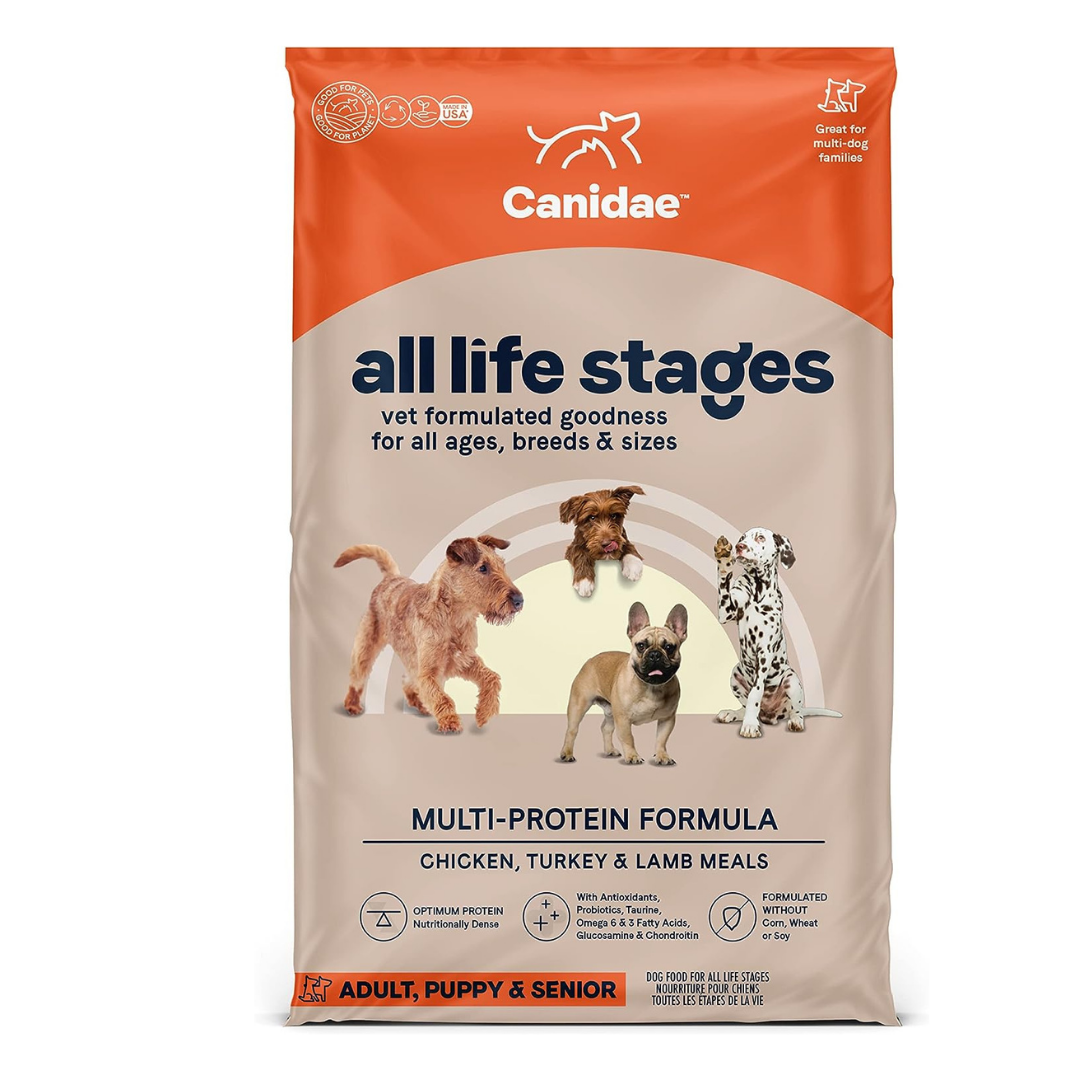 Canidae All Life Stages Chicken. Turkey. Lamb & Fish Meals Formula Dry Dog Food. 40 lbs.