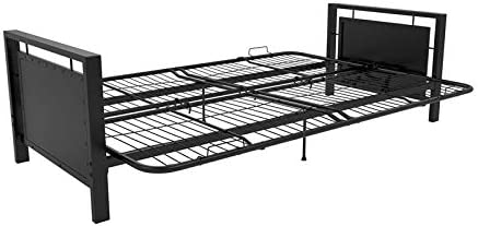 DHP Henley Metal Arm Futon Frame. Industrial Loft Design. Converts to Sleeper. Black Sturdy Metal