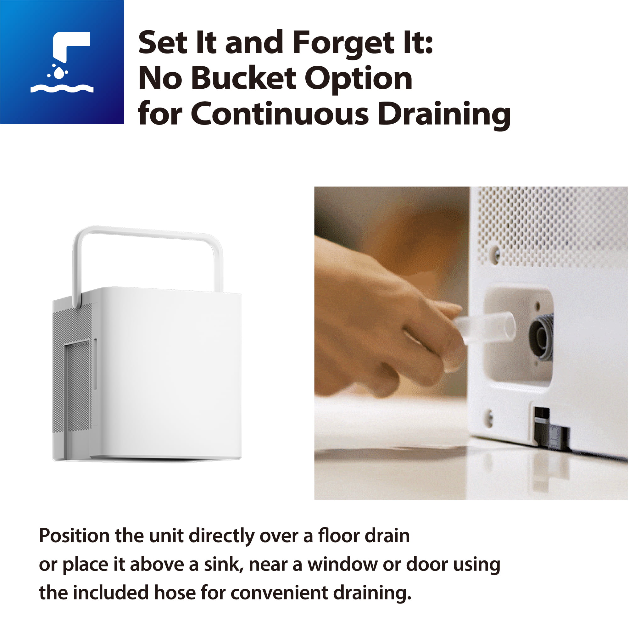 Midea Cube 20-Pint Smart WiFi Dehumidifier. Coverage up to 2.000 sq. ft.