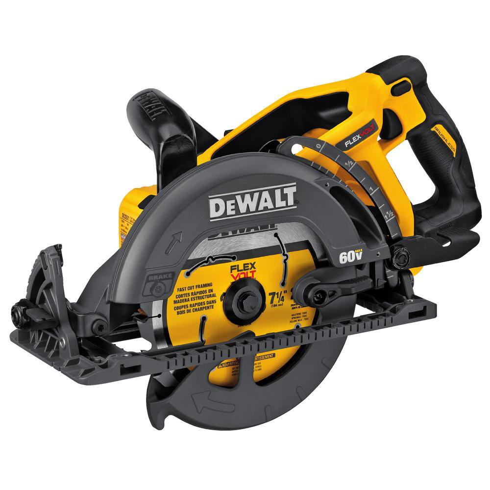 DEWALT DCS577B FLEXVOLT 60V MAX Cordless Brushless 7-1/4 in. Wormdrive Style Circular Saw (Tool Only)