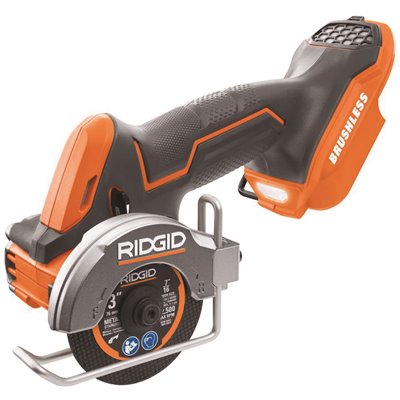 RIDGID 18V SubCompact Brushless Cordless 3 in. Multi-Material Saw (Tool Only) with (3) Cutting Wheels