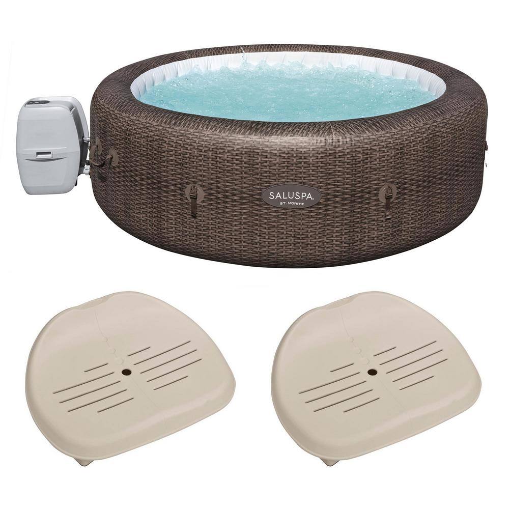 Bestway 60024E-BW + 2 x 28502E SaluSpa St Moritz AirJet 7-Person Hot Tub and 2 PureSpa Removable Seats